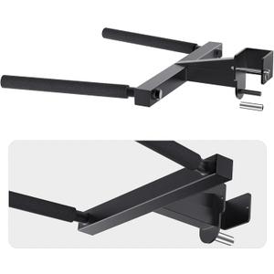 SELEWARE Squat Rack Attachment, Y-Shaped Dip Bar Attachment, Nordic Hamstring Curl Attachment and Lever Arms for 2x2 or 3x3 Power Rack with 5/8" or 1" Hole, Power Cage Accessories for Home Gym