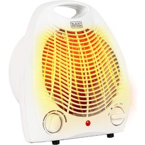 BLACK+DECKER Space Heater, for Office Desk, Home Office & Portable Desk, Personal Heater with 3 Settings, Desk Heater with Adjustable Thermostat, White (8.4 x 5.2 x 10 Inches)