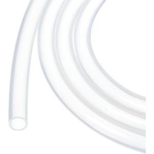6.6ft 1/4" ID x 5/16" OD Silicone Tubing Clear 6mm x 8mm Industrial Plastic Tubing Pure Silicone Hoses for Pump Siphoning Draining Irrigation Brewing