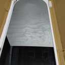 Elegant Lighting Metal Frame Arch Full Length Mirror 28x74 Inch in Silver