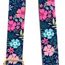 Wide Purse Strap Replacement Crossbody Handbag Shoulder Strap Adjustable Bag Straps Replacement (Luxury Purple flowers)