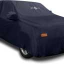 ACROPIX Heavy-Duty Car Cover for Chevrolet Tahoe Waterproof, UV-Resistant All-Weather Protection 190T PU Fabric with Elastic Hem Navy Blue Pack of 1
