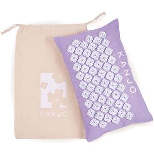 Kanjo Aromatherapy Acupuncture Pillow Lavender, 100% Cotton Linen Pillow for Back Pain and Neck Pain Relief with Natural Cork Filling