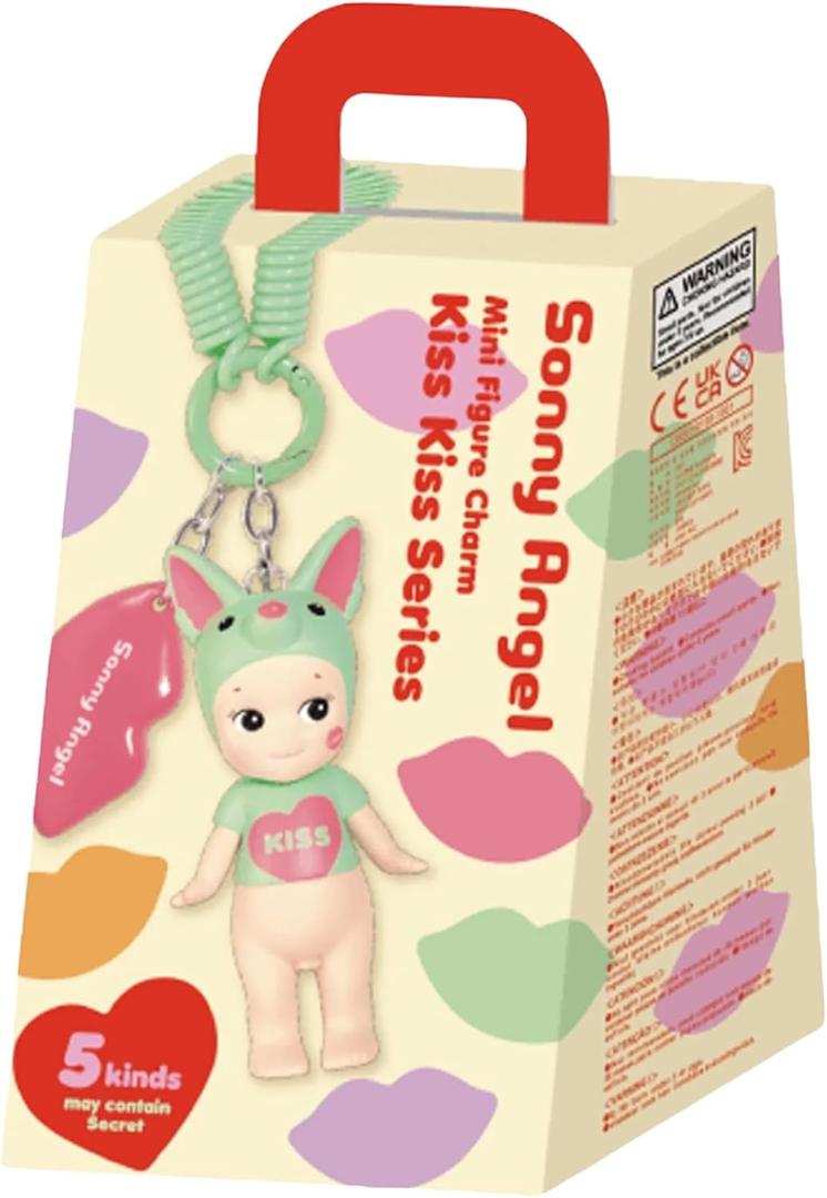 Sonny Angel Kiss Kiss Keychain Charm Series (1) Assorted Sealed Blind Box Original Mini Figure, Limited Edition