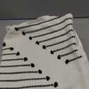 Mecatny Boho Indoor Outdoor Throw Pillow Covers 18X18 Set of 2, Farmhouse Decorative Pillow Covers for Couch Sofa Living Room, Black & Cream White