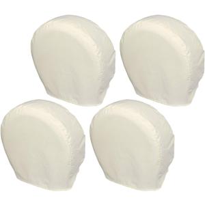 Explore Land Tire Covers 4 Pack - Tough Wheel Protector for Truck, SUV, Trailer, Camper, RV Universal Fits Tire Diameters 23-25.75 inches, White
