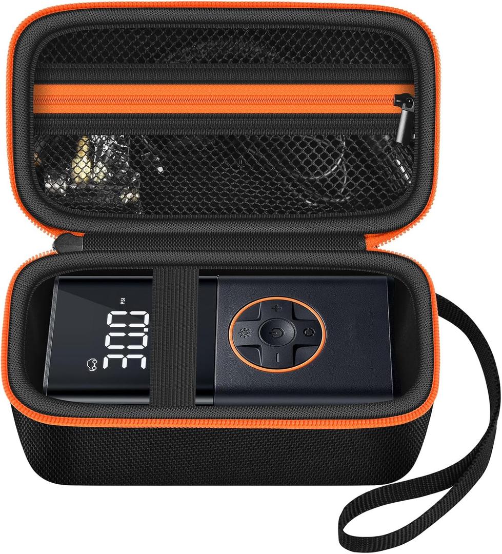 Hard Case Compatible with AstroAI L7/ for Powools/for LOLSSA Tire Inflator, 150 PSI Car Air Pump, Portable Air Compressor Storage Box for USB Cable, Air House & Accessories (Bag Only)