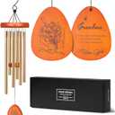 Gifts for Women, Gifts for Grandma from Granddaughter Grandson, Nana Birthday, Grandparents Day, Thanksgiving - Wind Chime Family Love Reminder for Garden, Porch, Patio Decor