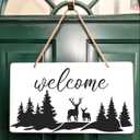 Mountain Stencils for Painting Forest Tree Stencil Animal Wood Burning Stencils and Patterns Reusable Drawing Templates for Fabric Furniture Wall DIY Crafts