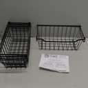 Goovilla Freezer Organizer Bins with Foldable Handle, 4 Pack Stackable Freezer Baskets for 3.5-7 Cu.FT Deep Chest Freezer Organization, Coated Metal Freezer Storage Bins with Better Space Utilization, Black