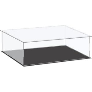 MECCANIXITY Acrylic Display Case Plastic Box Cube Storage Box Clear Small Assemble Dustproof Showcase 14.1x8.2x4.1 Inch for Collectibles Items