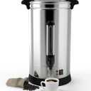 110 Cup Commercial Coffee Urn, 16L/4.2Gallon Double-wall Commercial Coffee Maker For Party Buffet Church Catering Wedding,Hot Coffee Beverage Dispenser,Hot Water Urn (silver)