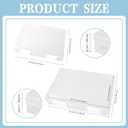 12 Pcs Clear A4 A5 File Box Document Plastic Storage Box with 48 Labels File Holder Organizer Box Paper Plastic Case Magazine Protector with Buckle Office School Supplies(White)