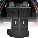 Cargo Liners Backrest Mat for Cadillac XT6 Accessories 2020-2025 with Hook&Loop Rear Trunk Mat Rear Seat Back Cover Protector All Weather Anti-Slip Split Dog Liner