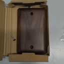 Gloss Finish Blank Wall Plate Solid Wood 1-Gang Cover Plate in Premium North American Walnut