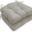 Waterproof Outdoor Chair Cushions U-Shaped, Grey
Thick Tufted Seat Cushions, Adjustable Ties for Garden Chairs, Patio Furniture, 19x19x4.5 Inches