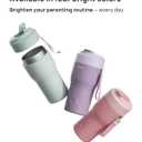 Papablic Pro Portable Bottle Warmer for Travel 2.5 Min Fast Heating, Built-in Sterilizer, 5 Temp Settings, Baby Milk & Formula Warmer On the Go, Long Battery, Smart Keep Warm, Mint Green