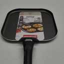 GoodCook 11-Inch Square Griddle Pan, Nonstick Aluminum Frying Pan, Even Heating, Ergonomic Handle, Perfect for Eggs, Bacon, and Breakfast, Small Griddle Pan, Durable Black Finish
