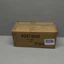 PGGP 2 PCS Metal 6×6 Post Base, Inner Size 5.6"x5.6" Heavy Duty Post Bracket with Anti-Corrosive Partition, Powder-Coated Post Anchor for Pavilion Deck Railing Support Deck Base Plate