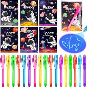 24 Pack Valentines Day Gifts for Kids Classroom LED Invisible Ink Pen with Valentines Cards for Kids School, Spy Pen Magic Gifts Valentines for Class Exchange Cards Prizes Party Favors for Boys Girls, Pack Of 2