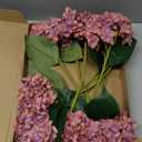 Suncalla 8 Pcs Rose Red Hydrangea Artificial Flowers 18 Inch Spring Faux Hydrangea Flowers with Stems Fake Bouquet Bulk Realistic Floral for Spring Summer Wedding Home Table Indoor Decoration