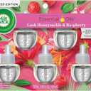 Air Wick Plug in Scented Oil Refill, 5 ct, Lush Honeysuckle and Raspberry, Air Freshener, Essential Oils, Spring Collection (3.35 Fl Oz (Pack of 1))