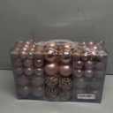 Christmas Ball Decorations Set of 101 Pcs, with Tree Topper, Best Ornaments Gifts Ideas for Family and Friends (Rose Gold Set)