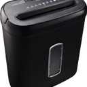 Basics 8Sheet High Security Cross Cut Paper and Credit Card Shredder with P4 Security, Auto Shutoff, Black