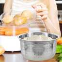 PRETYZOOM Steaming Basket for Rice Cooker Vegetable Food Steamer Basket Insert 9.25 Inch Stainless Steel Steamer Rack with Dense Holes and Non-Slip Bottom for Even Heating