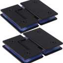 WANLIAN 180 Degree Glass Frameless Door Hinges,Frameless Shower Door Hinges, Heavy Duty 304 Stainless Steel Glasss to Glass Hinge Glasss Shower Doors Hinge Replacement Parts Black for 8-12 mm (2PCS)