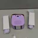 Mini Karaoke Machine: Mini Karaoke Machine with 2 Wireless Karaoke Microphones and Light for Family Home Party - Portable Singing Karaoke Speaker - Stage-subwoofers (Purple)