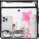 Bluome Clear Bag for Stadium Events 12x12x6, Clear Purses Stadium Bag Crossbody Purses for Concerts Football Games Travel