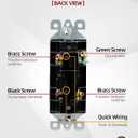 AIDA 20 Pack 3 Way Decorator Switch White, Electric Switches, Light Switch 15Amp, 120/277 Volt, 3 Way Rocker Switch, Wall Replacement, Self-Grounding, Residential Grade, UL Listed