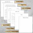 2 x Legacy Journal - Family Memory Book, 9.25" x 7.7", Classic Legacy Book with Back Pocket, Golden Stamping, Ribbon Marker, Hardcover, Gift for grandparents, Collectors, Life Story Journal - Black