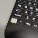 SABLUTE Wireless Keyboard and Mouse Combo, 9 Backlit Effects, Large Print, Wrist Rest, Phone Holder, 2.4G Lag-Free Ergonomic Keyboards, KM22 MAX Rechargeable Easy to See Set for Computer, Laptop, PC (Textured Black)