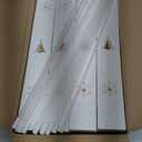 Christmas Tree Fence, Holiday Decoration White Picket Fence Plastic PVC Heavy Duty, Small Fence Panel Around Artificial Real Xmas Trees, Fence Gate to Go, Freestanding Circle Barrier for Toddler Cats