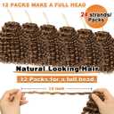 3 x PHOCAS 6Packs 8Inch Jamaican Bounce Crochet Hair for Black Women Deep Wave Crochet Hair Water Wave Crochet Hair Extensions