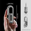EDC Multi-Tool Keychain Flashlight, Aircraft-Grade Aluminum Alloy, 1200 Lumens Ultra Bright, Type-C Rechargeable, Rugged Metal Small Pocket Light for Men/Gift (Silver)