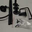 BVL Towel Racks for Bathroom 4 Pieces,Matte Black Stainless Steel Bathroom Accessories Set Wall Mounted Included 24 Inches Towel bar,Towel Holder,Toilet Paper Holder,Robe Hook