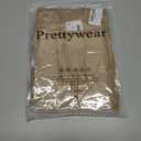 Prettywear Women's Quarter Zip Pullover Sweaters 2024 Long Sleeve Collared Slim Fit Ribbed Knit Business Casual Fall Top (Beige, M)