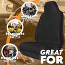 Yobvec Cheetah Print Black Car Seat Covers Front Universal Set of 2, Leopard Car Accessories