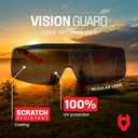 NoCry Tinted Safety Glasses Over Eyeglasses for Men and Women with Anti Scratch Wraparound Lenses UV400 and ANSI Z87 Certified Adjustable Temples with Anti-Slip Tips Great for Shooting