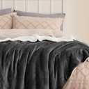 Bedsure GentleSoft Sherpa Fleece Twin Size Blanket for Couch, Non-Heated, Thick and Warm Throw for Women and Men, Soft Fuzzy Plush Twin Blanket for Winter, Charcoal, 60x80 Inches
