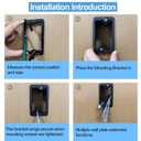 25Pack Low Voltage Mounting Bracket 1 Gang 2 Ring Drywall Cables Pass Through Wall Plate Wallboard Single Gypsum Board Outlet Hider Wires Speaker Coaxial Management Grommets Media Tool Cord Recessed