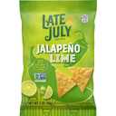 Late July Snacks, Jalapeo Lime Tortilla Chips, 2-oz. Snack Bag (Pack of 6)