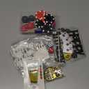 42 Pcs Casino Cake Topper Decorations with Candles Poker Game Chips Player Happy Birthday Cake Pick Set for Las Vegas Scene Birthday Party Decoration