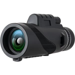 Monocular-Telescope 80x100 High Powered Monoculars High Definition for Adults High Powered with Smartphone Adapter Telescope Hunting Wildlife Bird Watching Travel Camping Hiking-Black