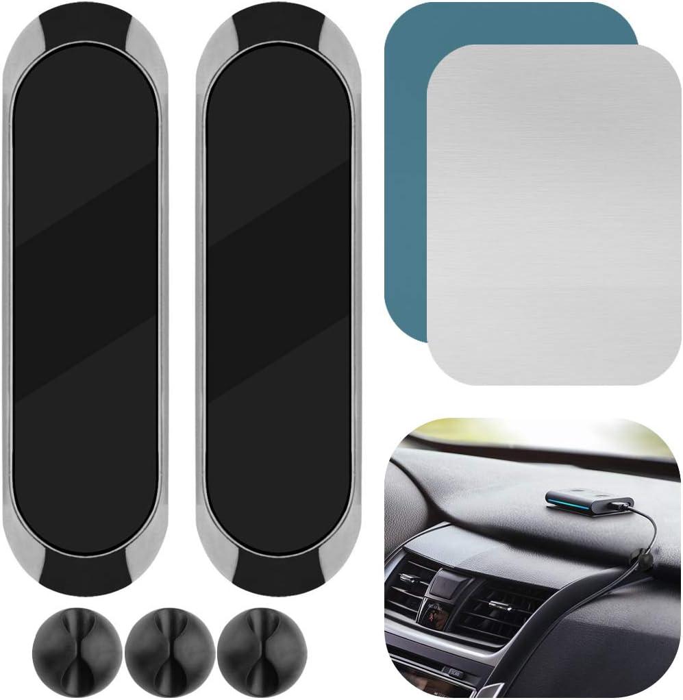 GEEKRIA Magnetic Car Mount Compatible with Echo Auto, Universal Dashboard Car Bracket with Strong Magnets (Silver)