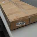 HOOBRO Bar Table,47.1" Rectangular Pub Table, Tall Counter Bar Height Table with LED Light and Glass Decoration, Modern Dining Table Footrests, for Dining Room, Pub, Tavern, Black BB68DBT01