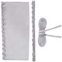 GORGECRAFT Wedding Gown Corset Kit 3PCS/Set Zipper Replacement Silver Satin Corset Back Kit Adjustable Back Zipper Extender Fabric Lace-up Loops Ties for Formal Prom Evening Dress DIY Crafts